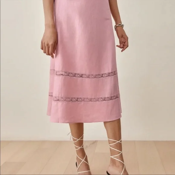 NWT Reformation rima linen two piece skirt set - Picture 4 of 11